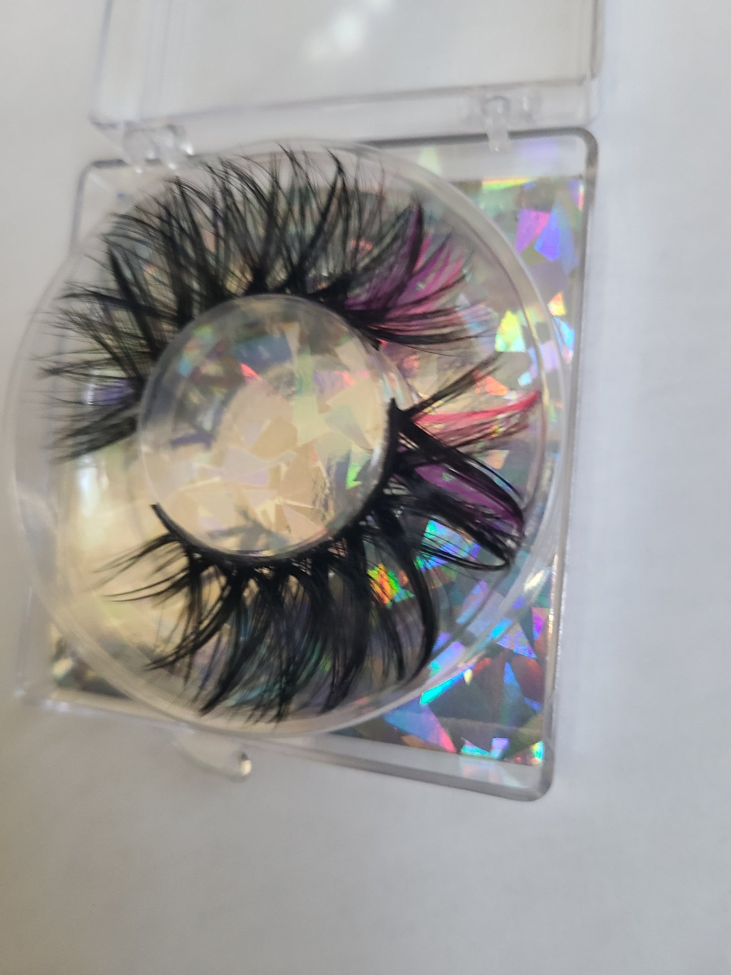 5d 3 pink /purple color lashes