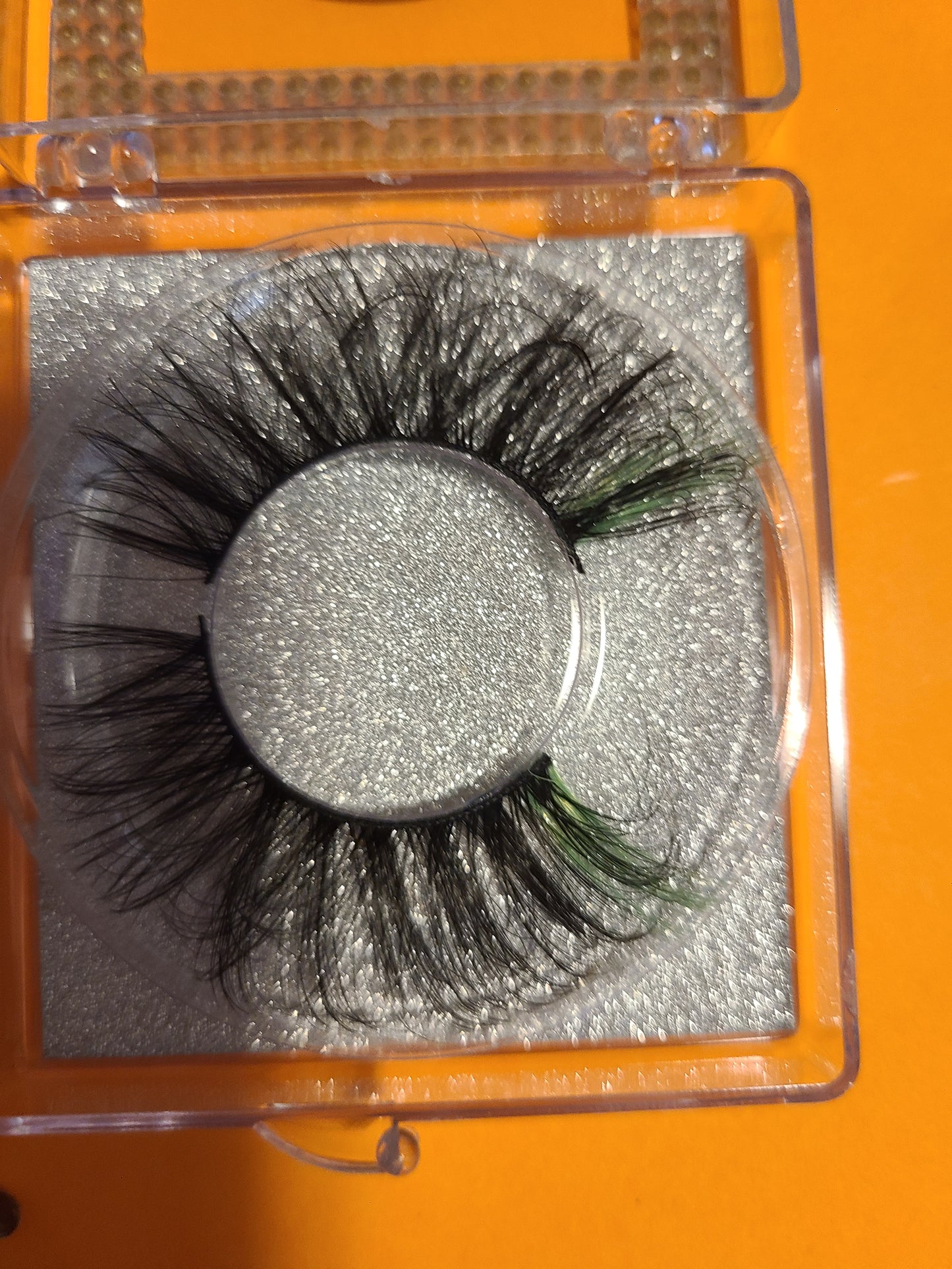 5D lime Green /Black Lashes