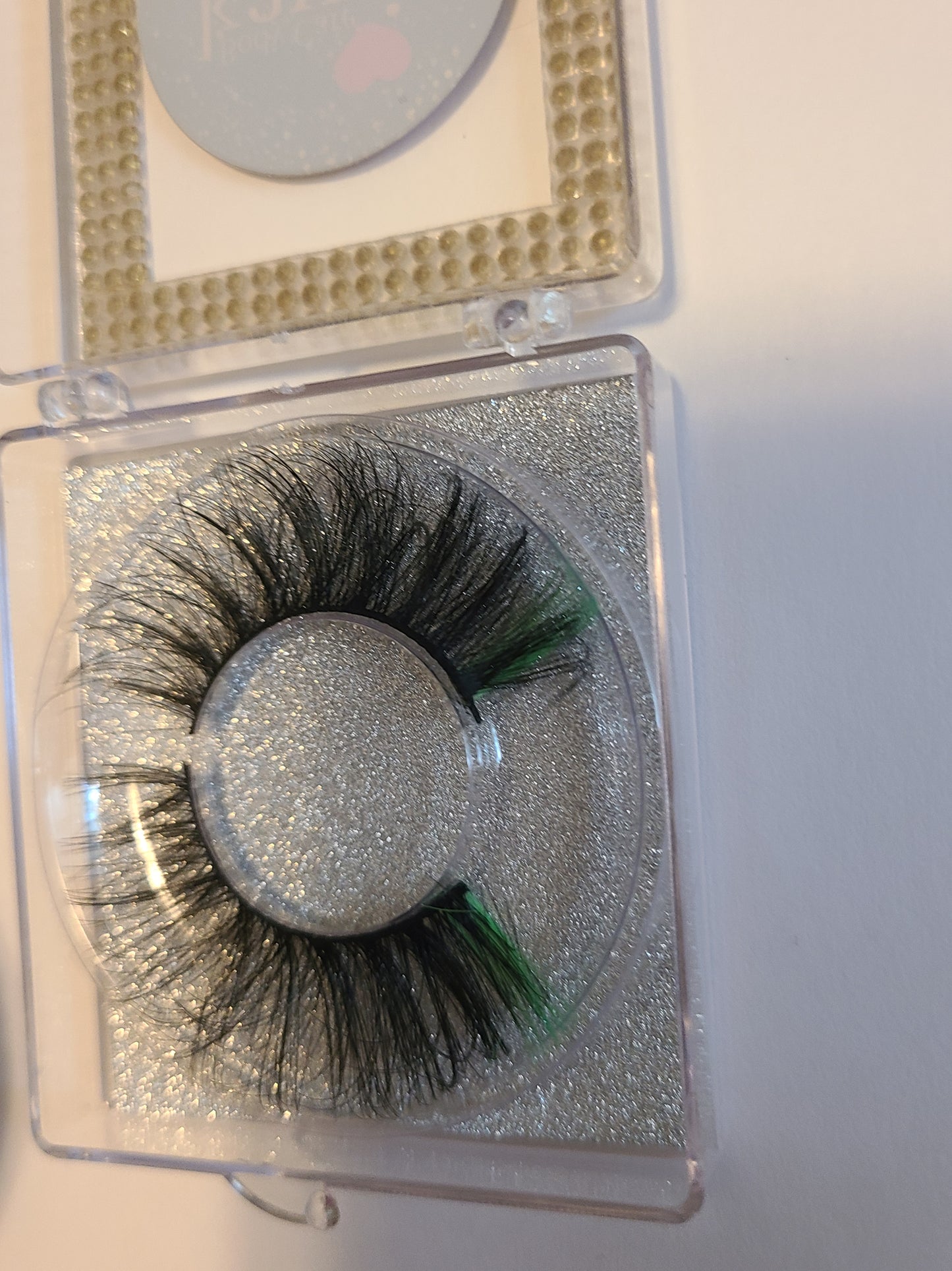 5D lime Green /Black Lashes