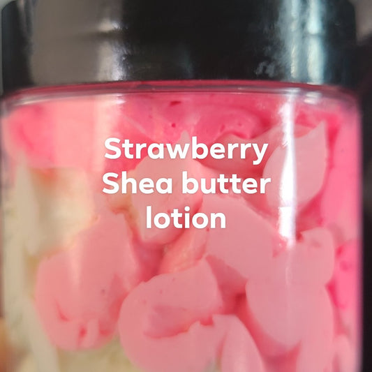 Whipped strawberry shea butter lotion
