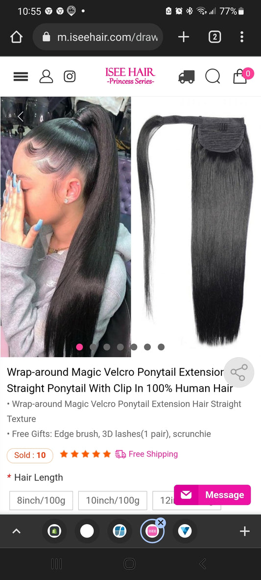Wrap around ponytai